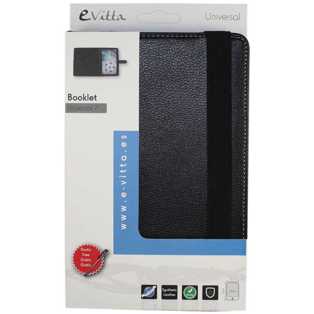 Booklet 7"XXL Univ, Foglio, Nero, Finta pelle, Universale, Sony Reader BQ Cervantes 2 Kindle Touch Kindle 4 Gb, Antipolvere, Antigraffio, Resistente agli urti - Foto 1